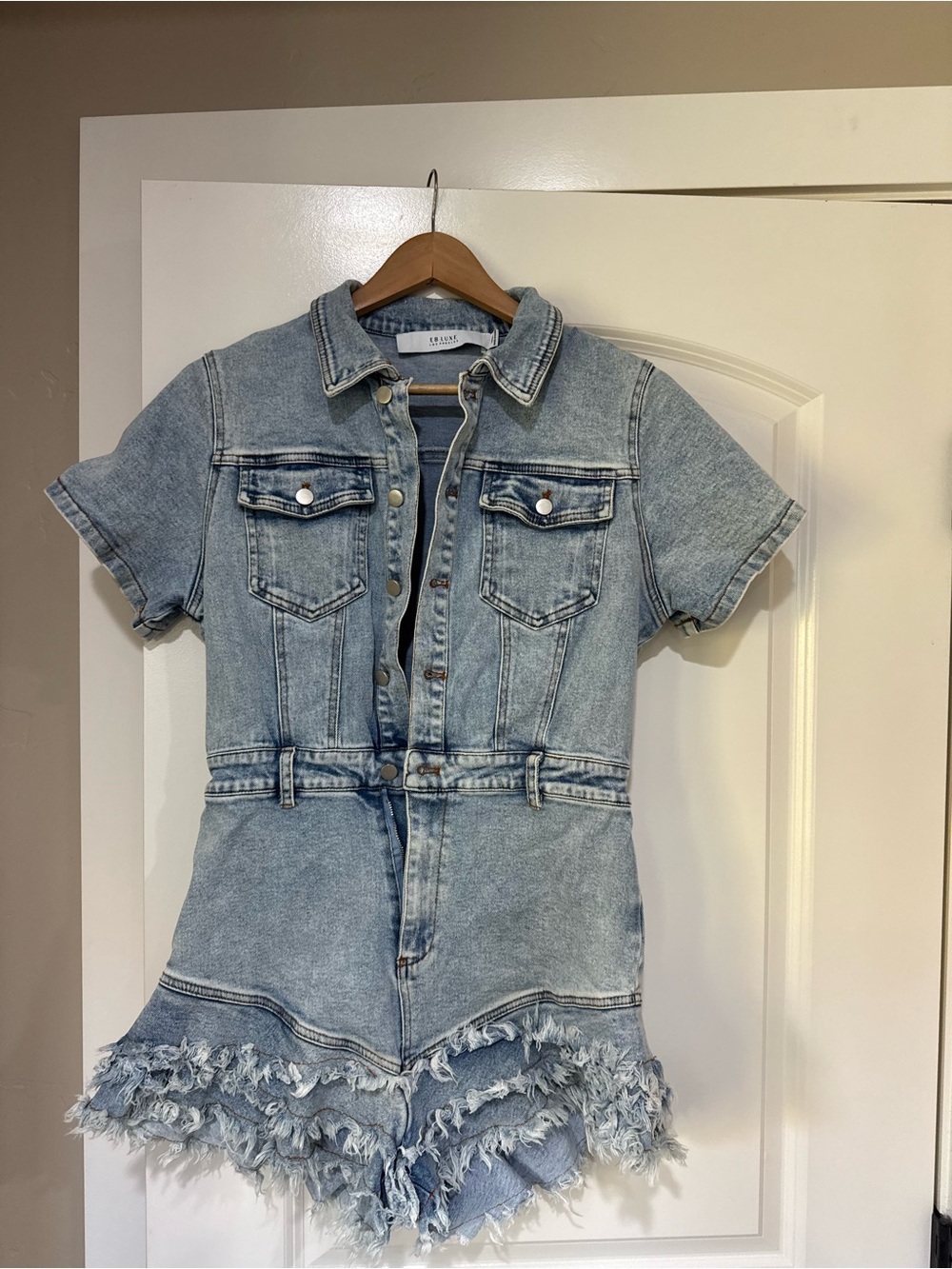 Luxe Light Blue Denim Jacket - EB LUXE